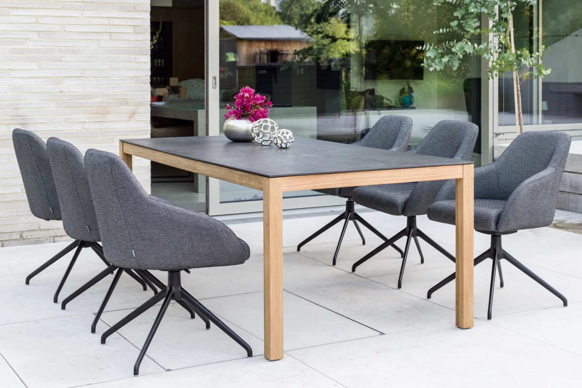 Preview: STERN® Drehsessel TURN Aluminium schwarz