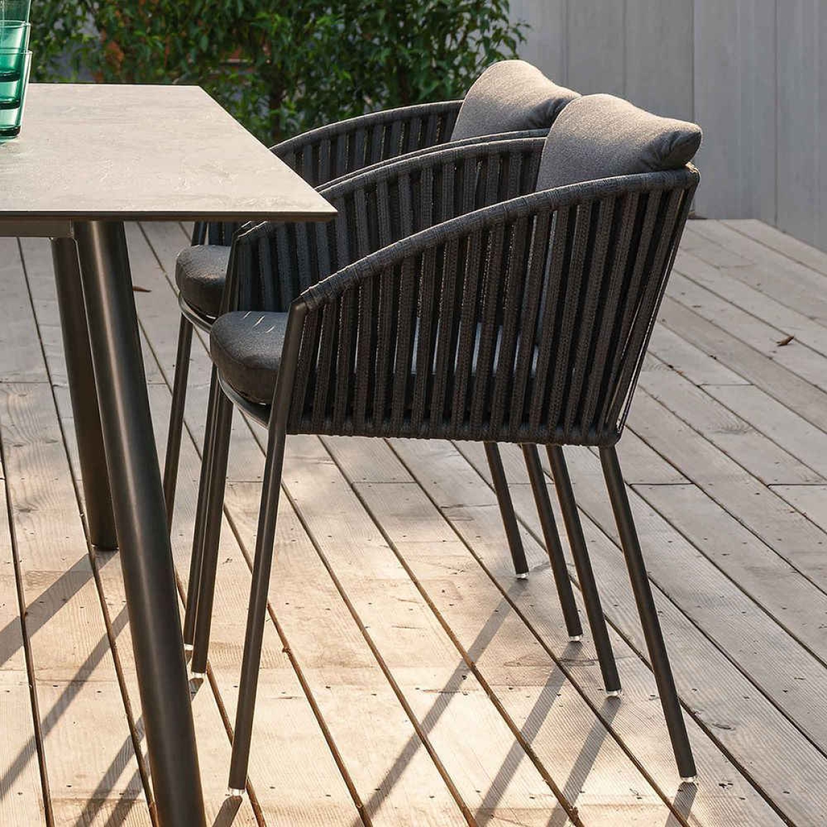 Preview: STERN® Stapelsessel CLIFF mit Sitz- und Rückenkissen