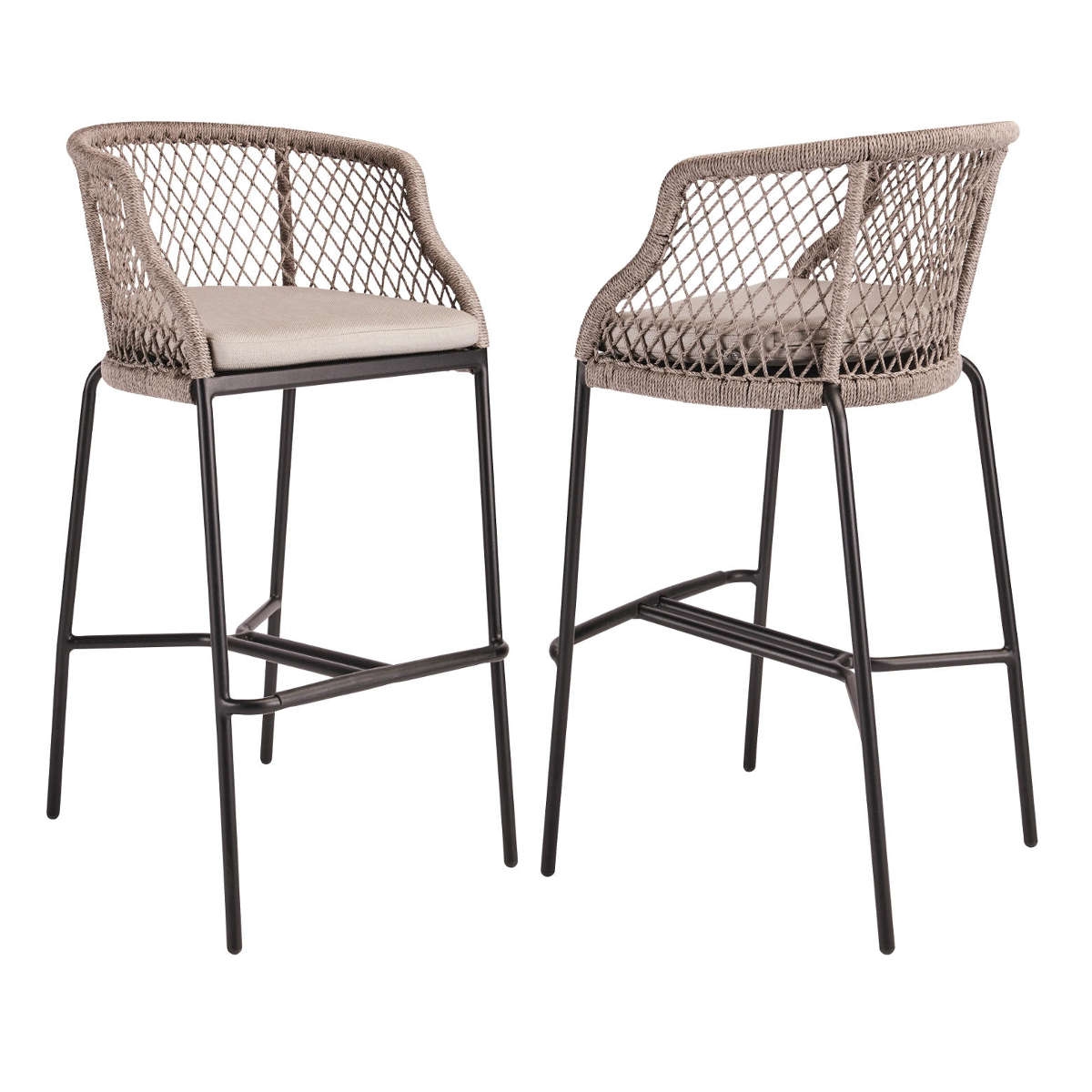 STERN® Outdoor Barsessel ODEA Kordel-Optik mit Kissen