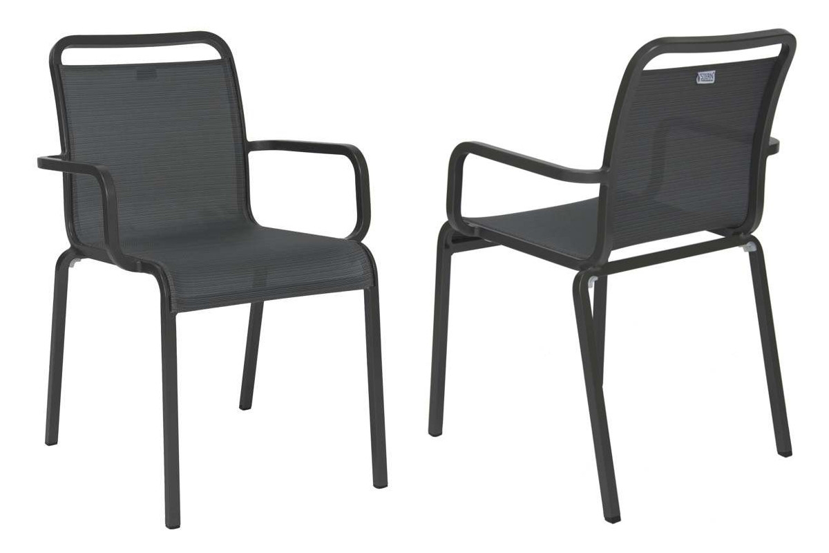 STERN® Terrassenstuhl OSKAR Stapelsessel mit Armlehne