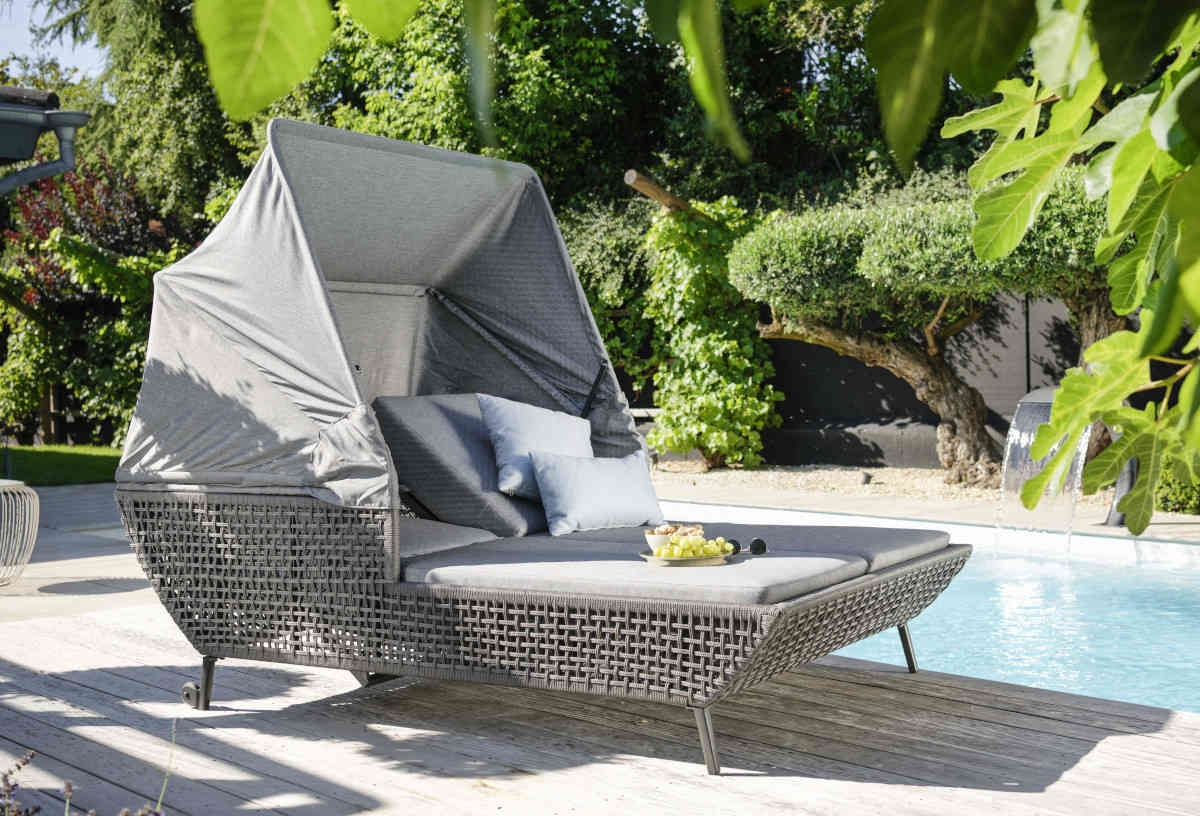 Preview: STERN® Daybed GRETA Kordel-Optik mit Auflage