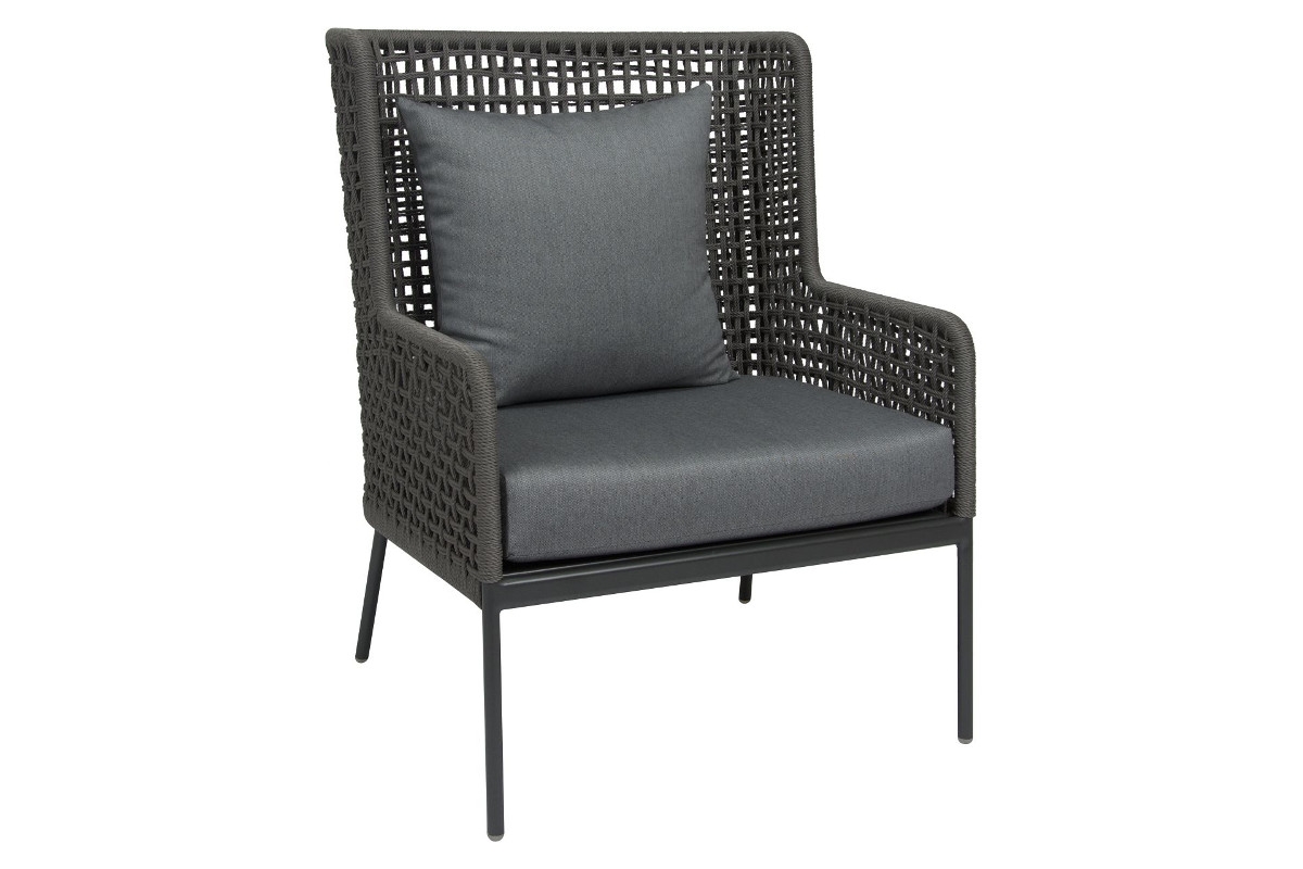 STERN® Lounge Sessel GRETA Kordel-Optik mit Kissen