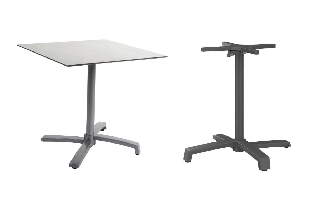 Preview: Gestell graphit mit Silverstar Tischplatte