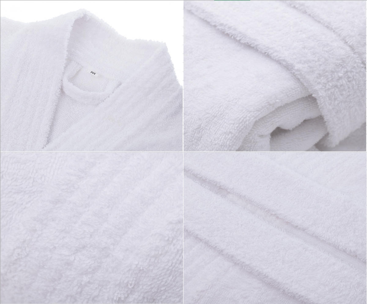 Preview: Bademantel VERONA Kimonoform oder Schalkragen Gr. M-3XL