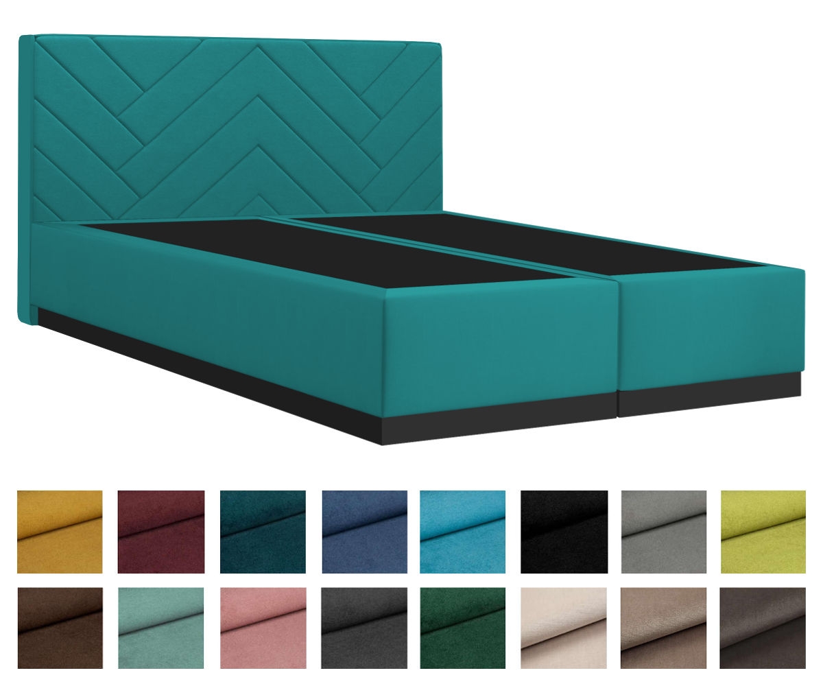 Boxspringbett MODENA 180x200 cm mit Holzsockel