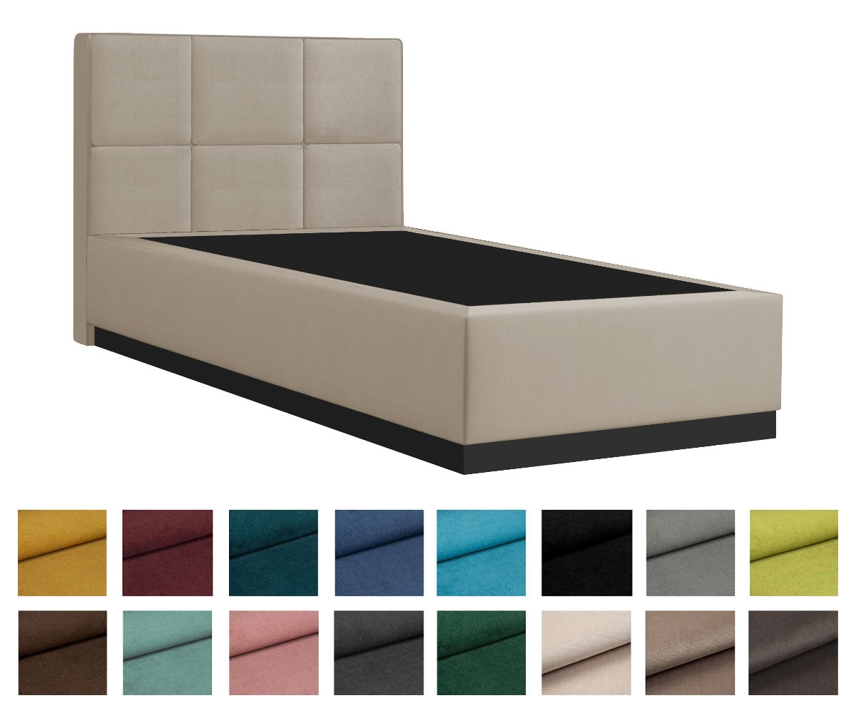 Boxspringbett MODENA 120x200 cm mit Holzsockel