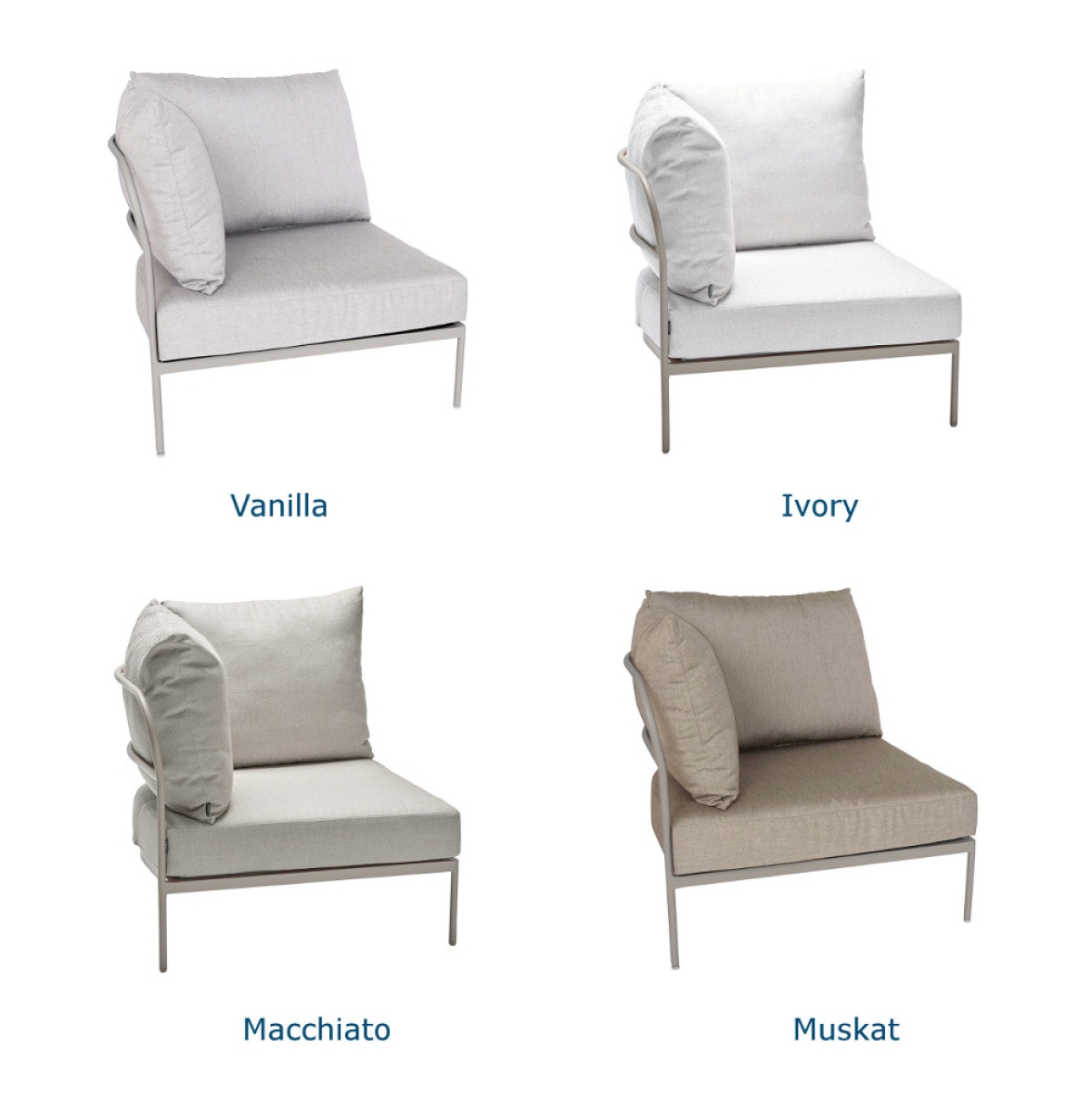 Preview: STERN® Lounge Eckelement COCO Aluminium greige
