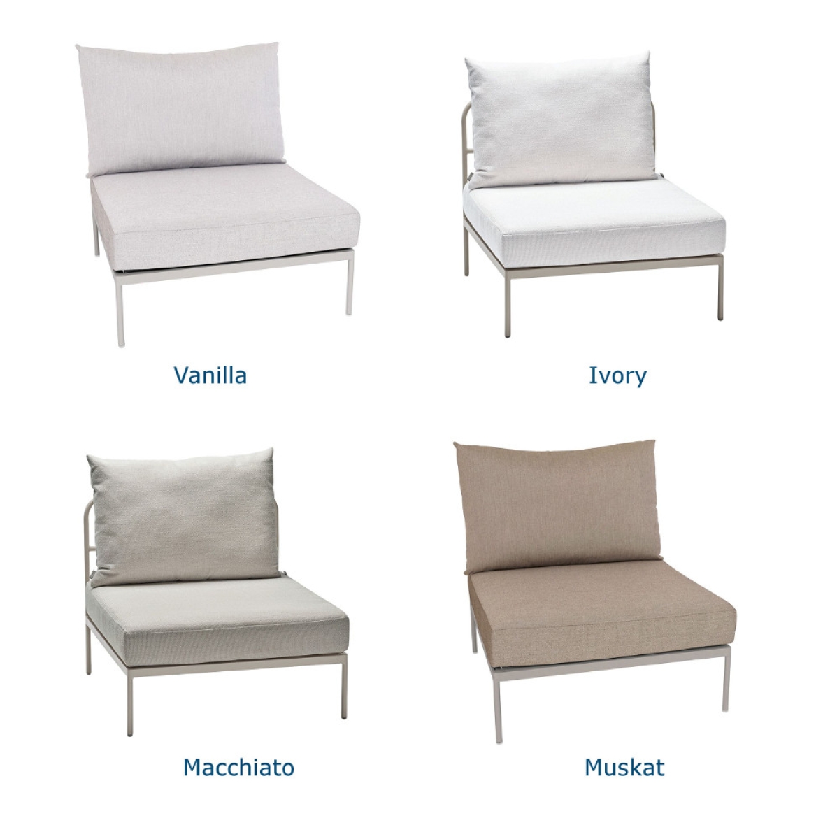 Preview: STERN® Lounge Mittelelement COCO Aluminium greige
