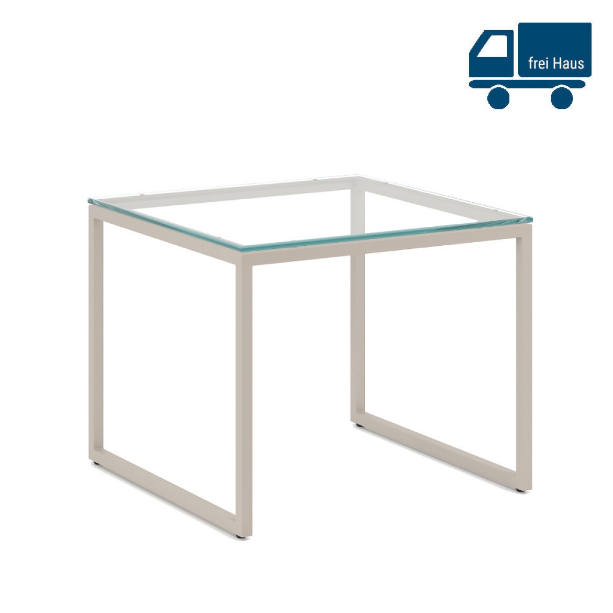 Beistelltisch DALLAS 55x55cm mit Glasplatte