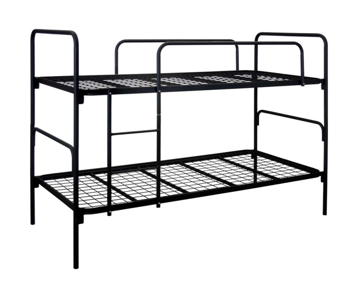 Teilbares Etagenbett Stahlgitter, 90x200cm, schwarz