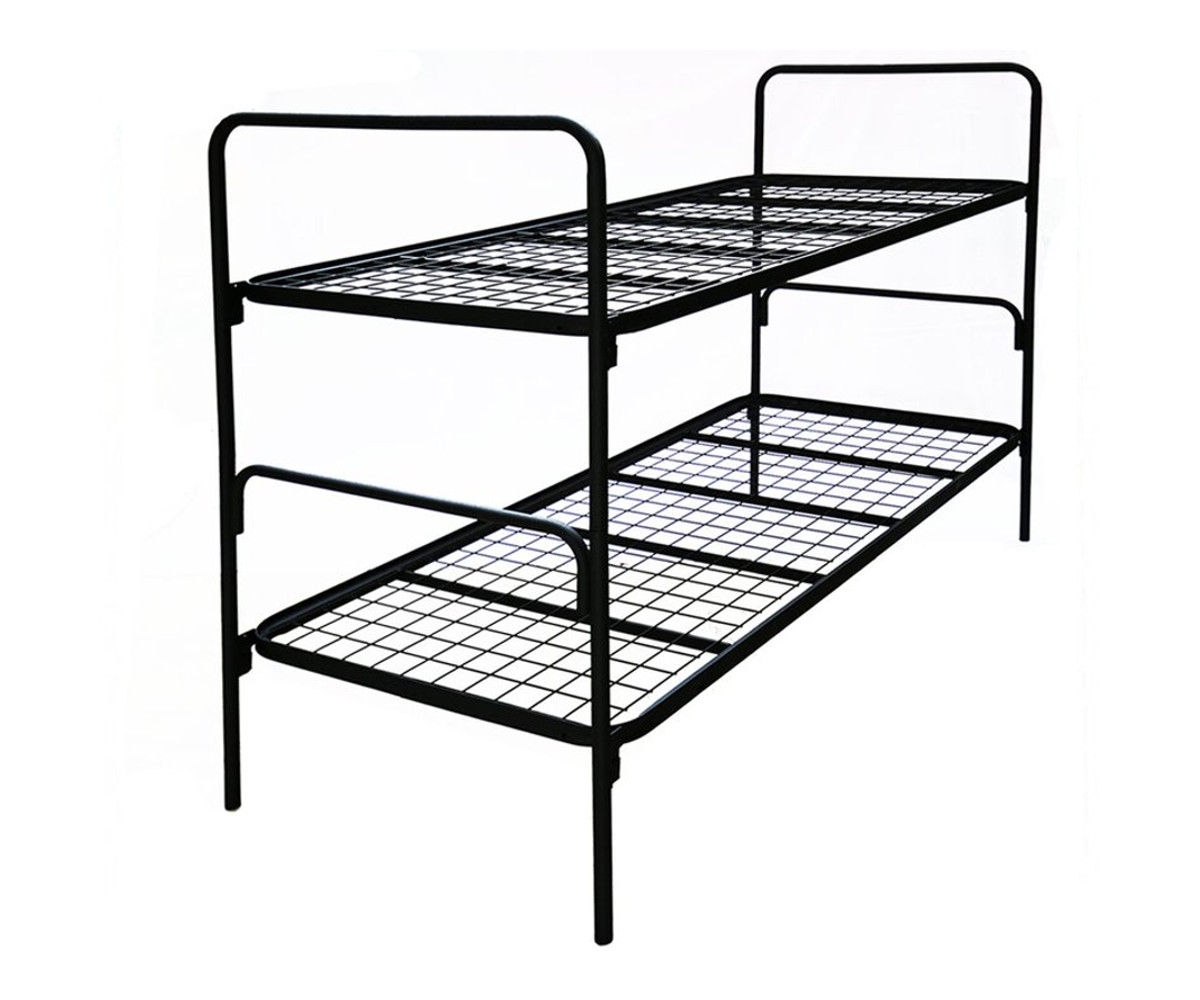 Teilbares Etagenbett Stahlgitter, 90x200cm, schwarz