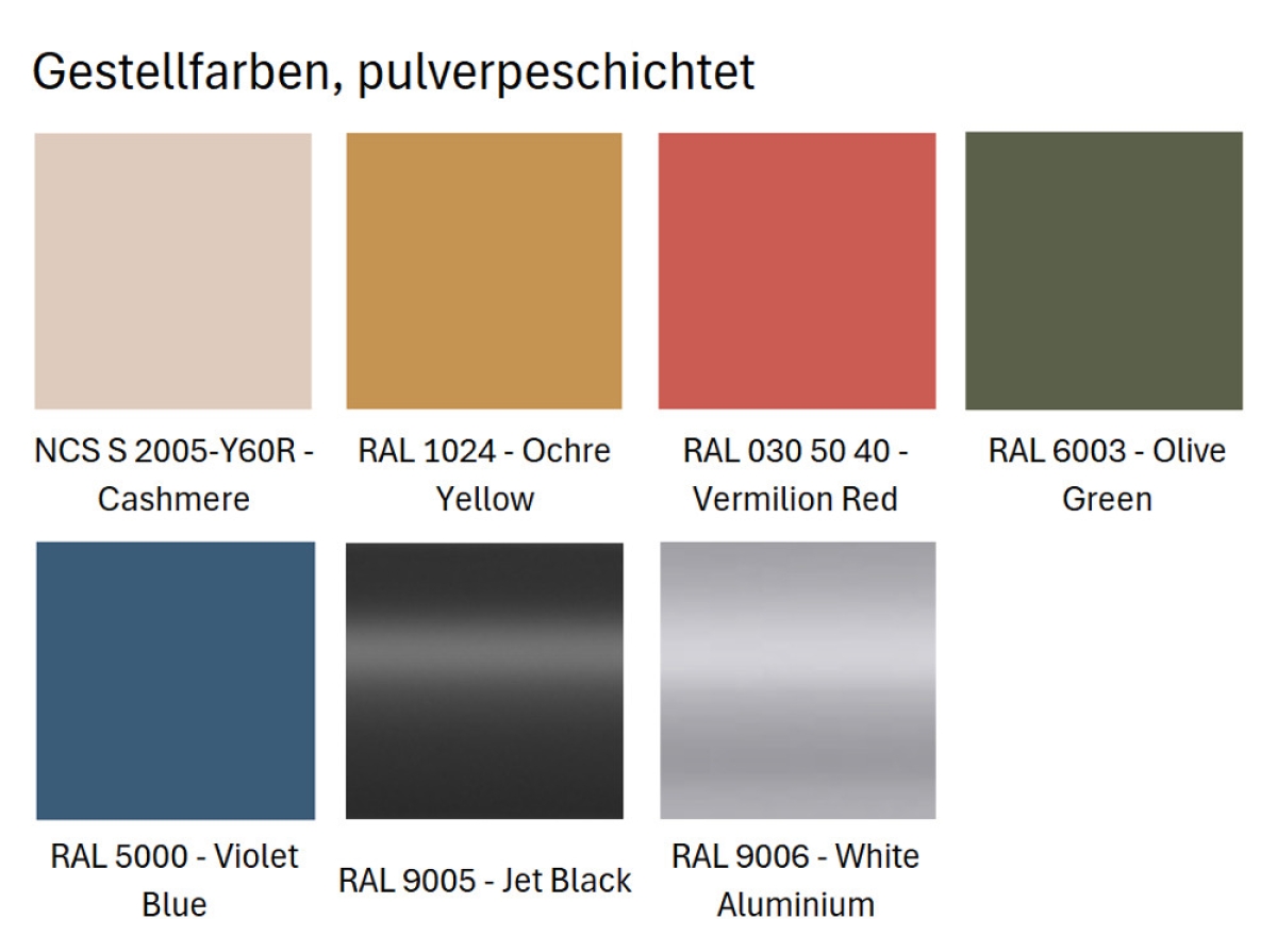 Preview: Auswahl Gestellfarbe