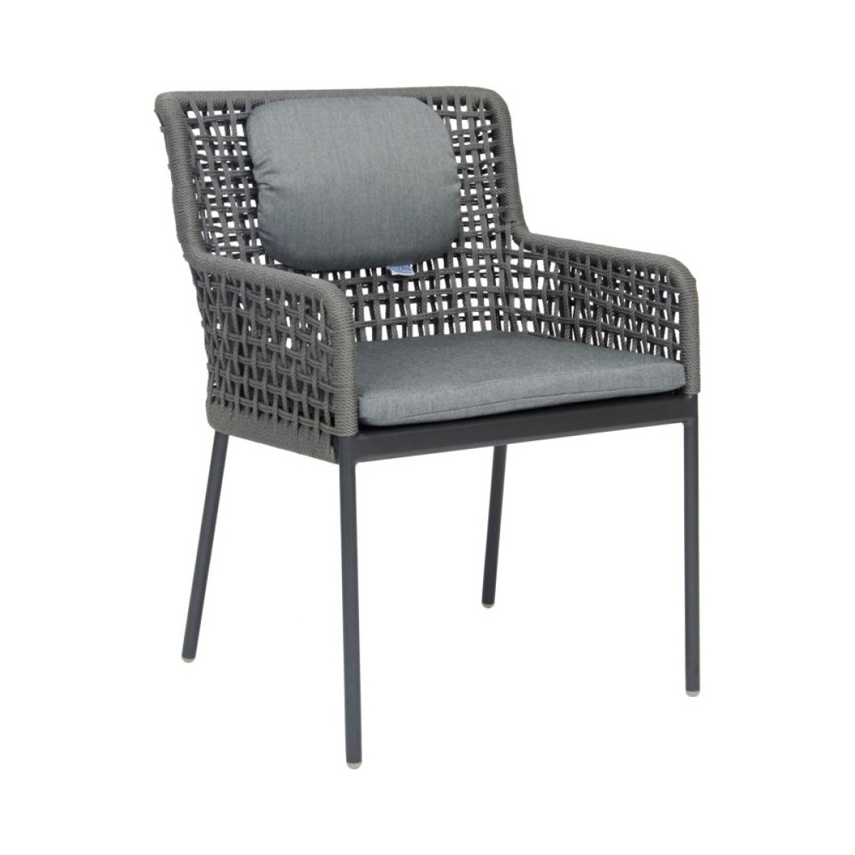 Preview: STERN® Terrassenstuhl GRETA Dining Sessel Kordel-Optik mit Kissen