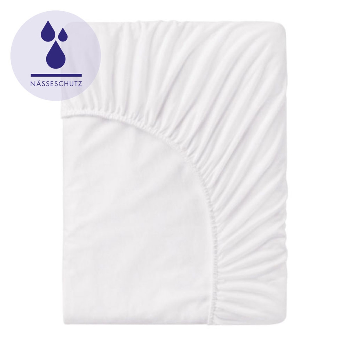 Preview: Jersey Hygiene Spannbetttuch 100% BW Unterseite PU beschichtet