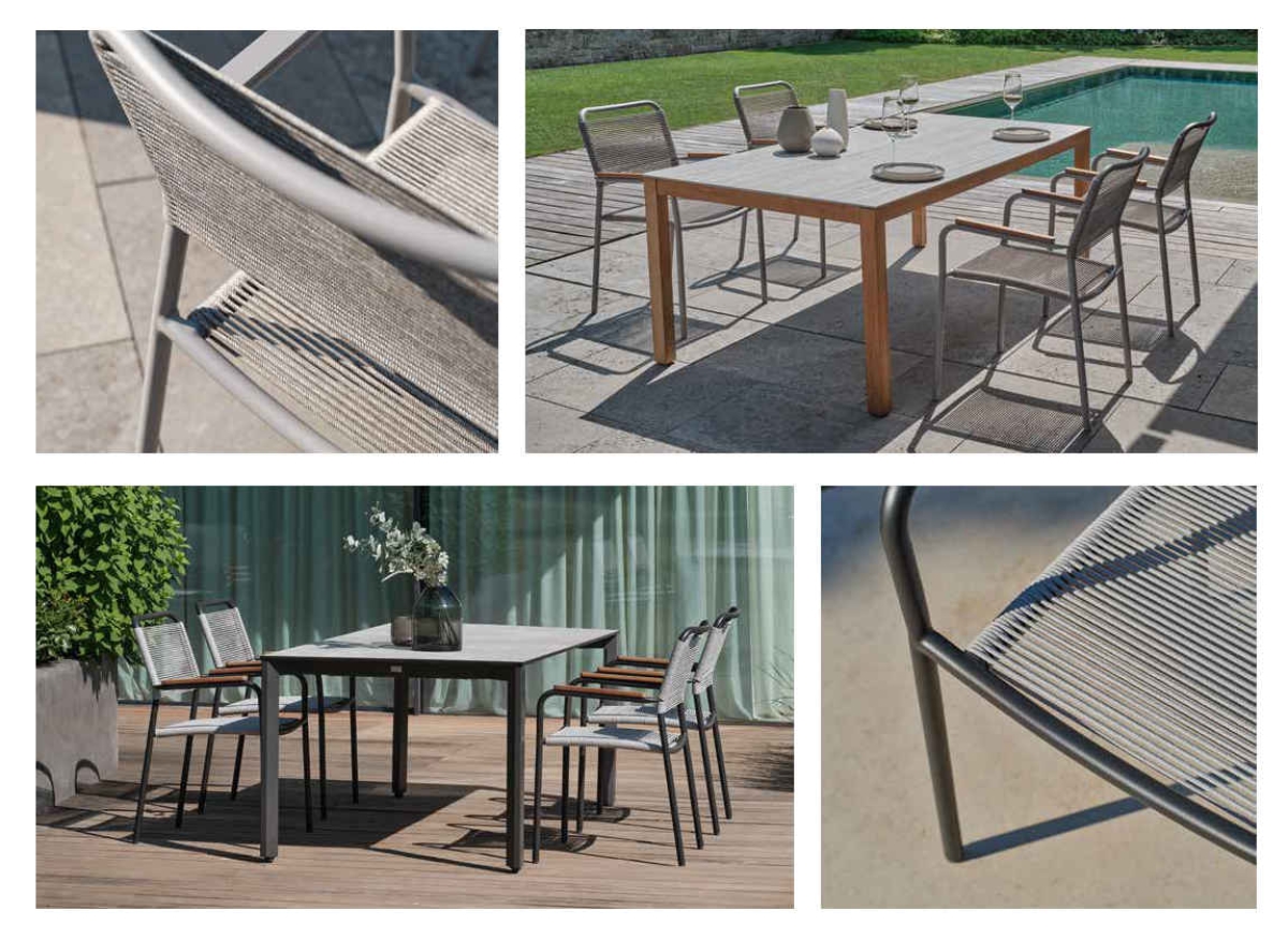 STERN® Stapelsessel JORIS Aluminium mit Kordel