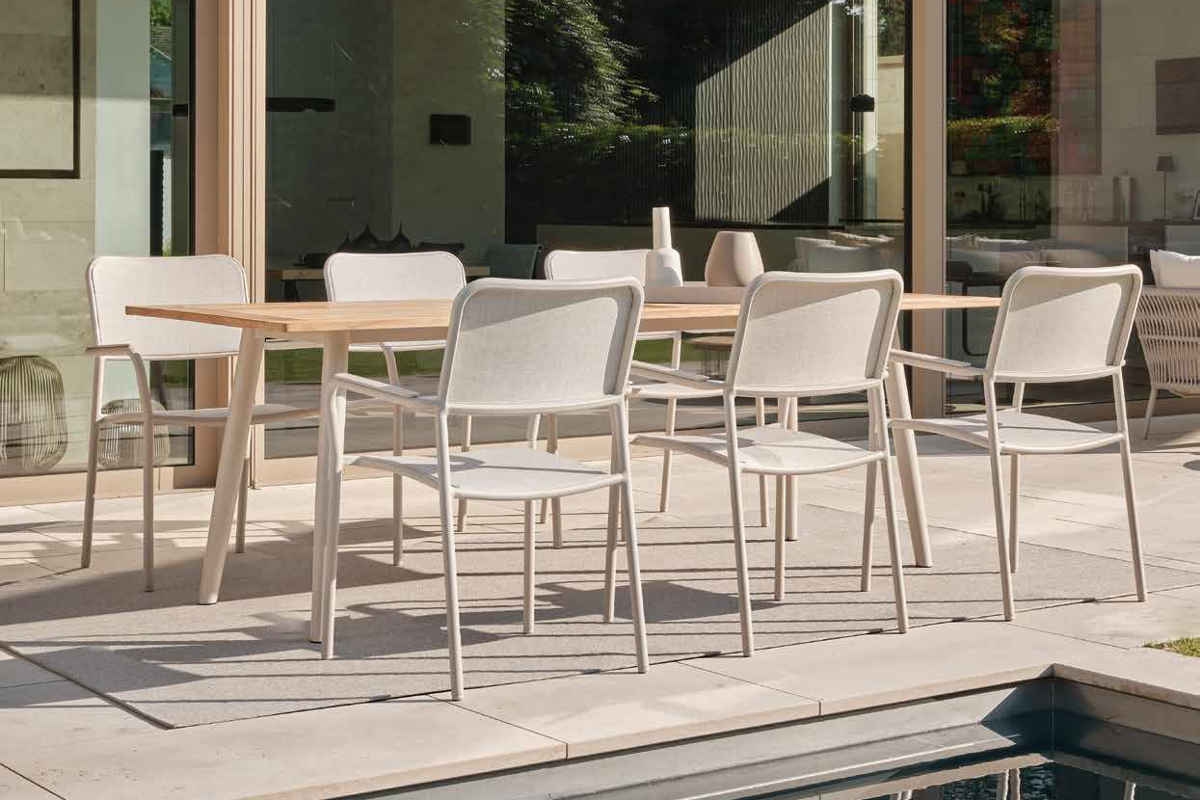 STERN® Stapelsessel JORIS Aluminium mit Textilenbezug