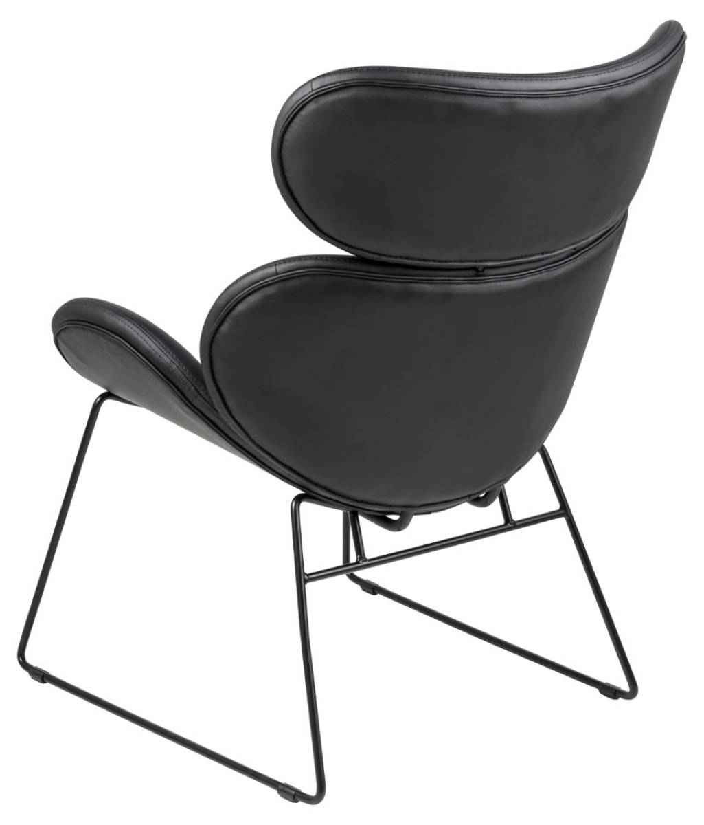 Preview: Kunstleder Sessel CECINA schwarz