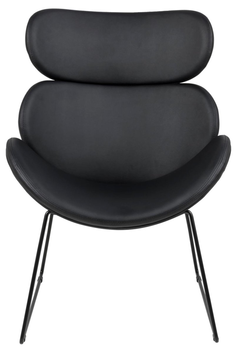 Preview: Kunstleder Sessel CECINA schwarz