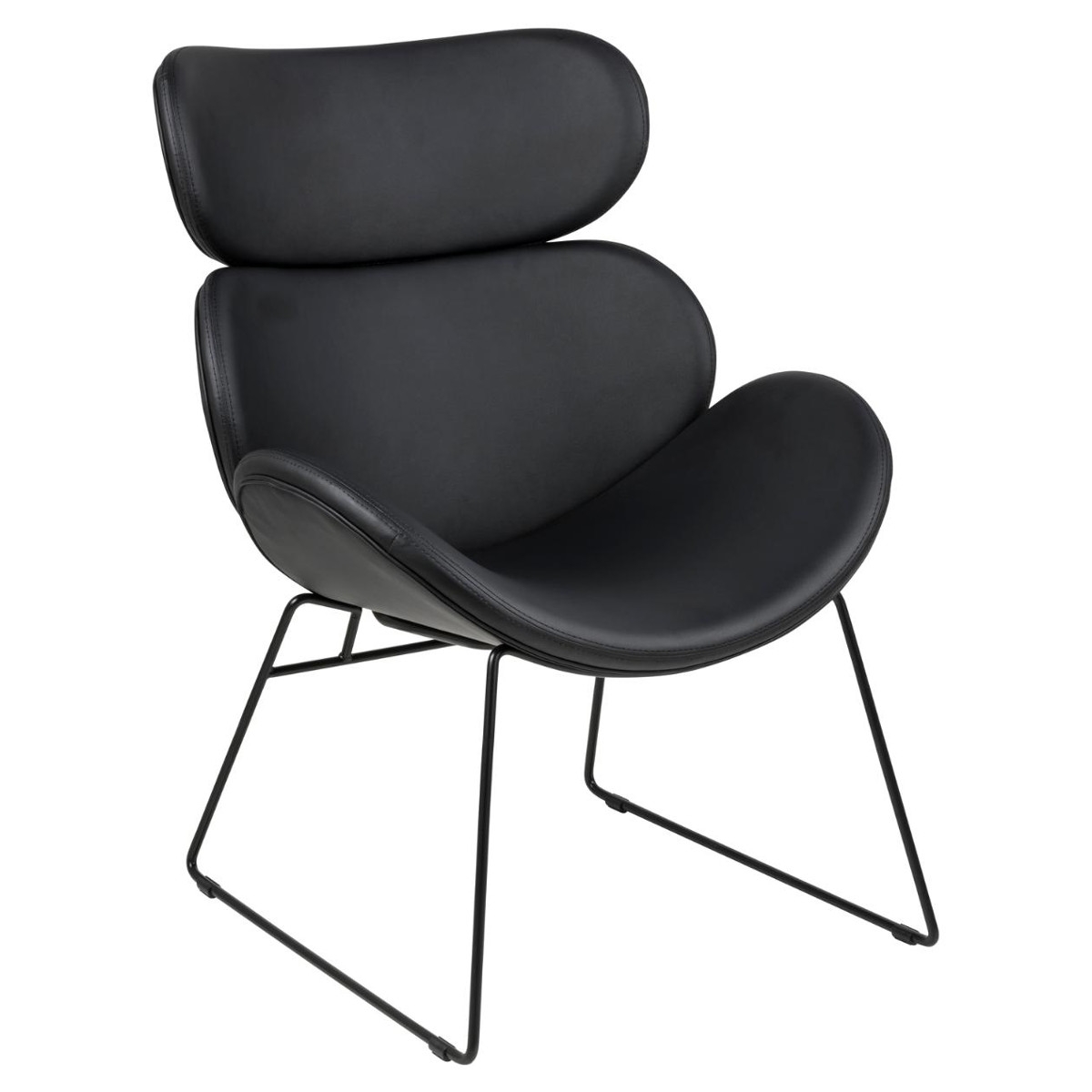 Kunstleder Sessel CECINA schwarz