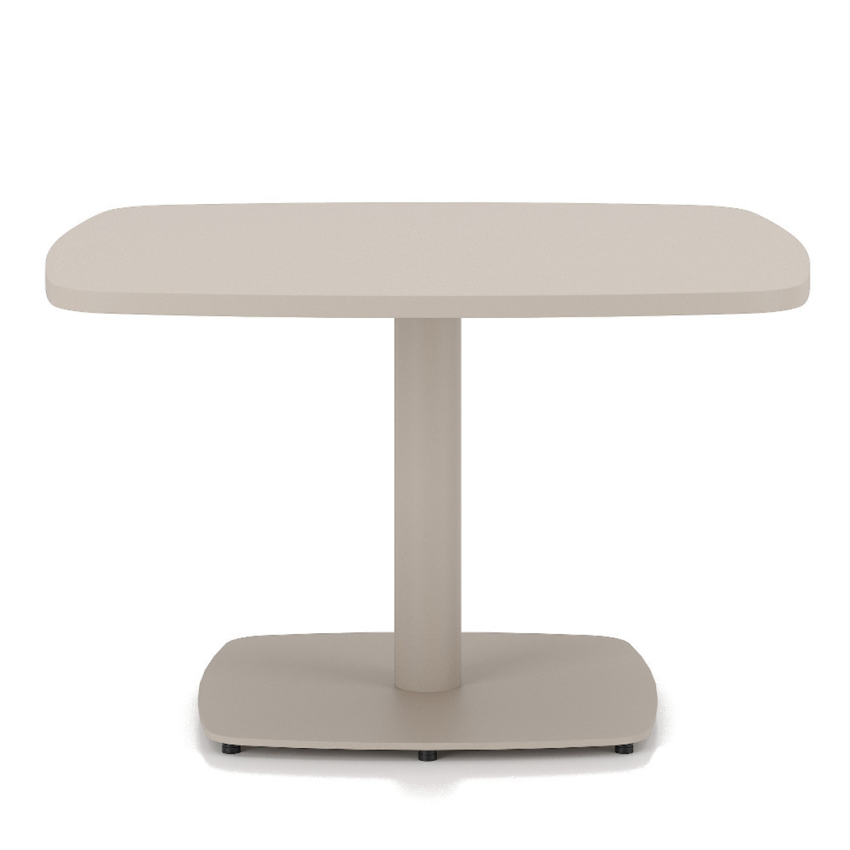 Preview: Beistelltisch MEETHINK 70x70cm abgerundet melaminbeschichtet