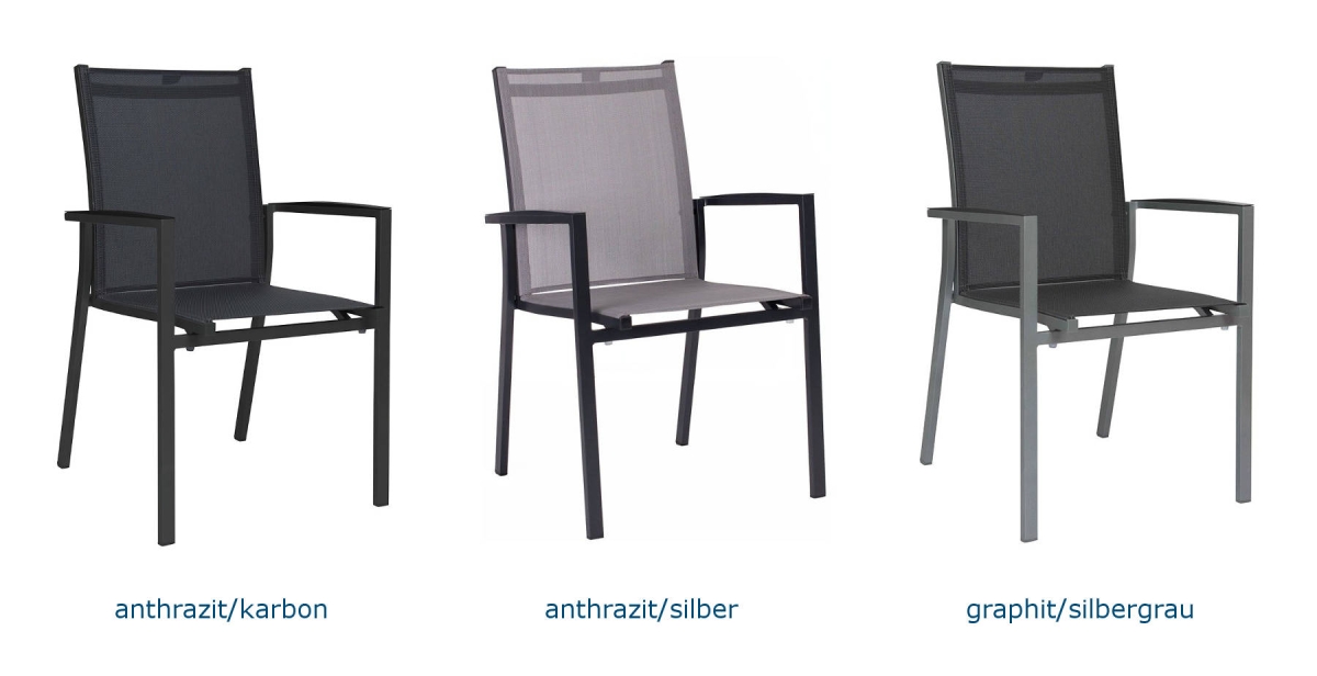 Preview: STERN® Terrassenstuhl NEW LEVANTO mit Armlehne