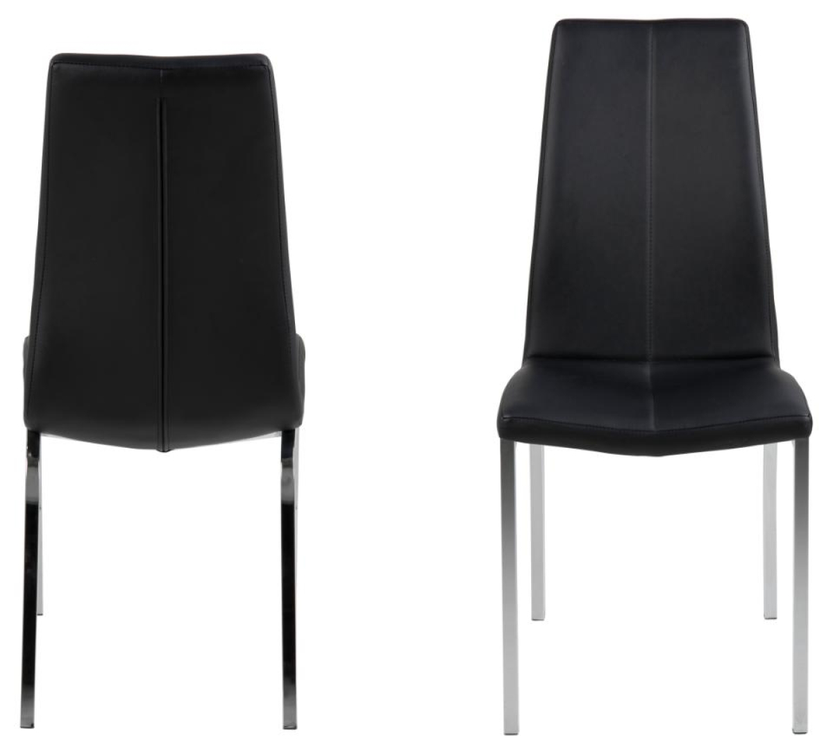 Preview: Kunstleder Stuhl ASTI chrom, VE4