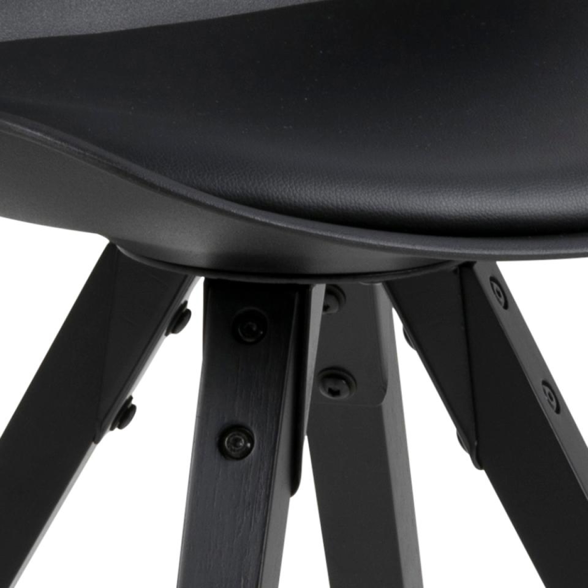 Kunstleder Stuhl POLLINA schwarz, VE4