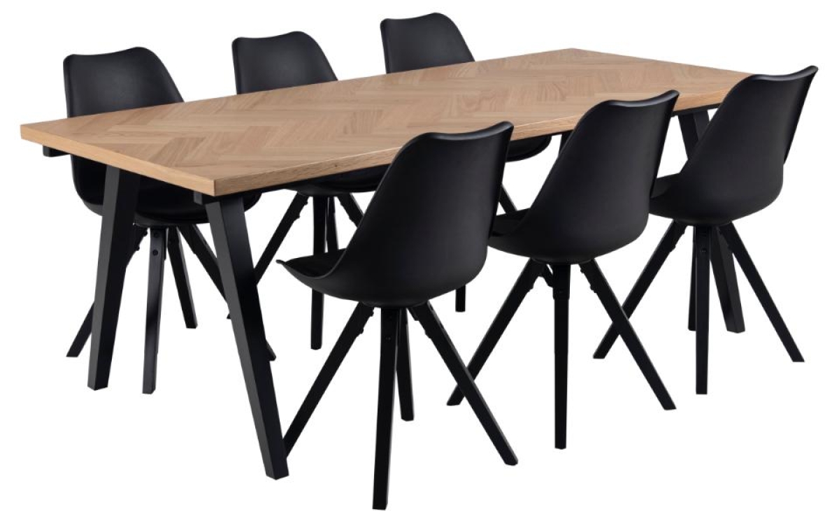 Kunstleder Stuhl POLLINA schwarz, VE4