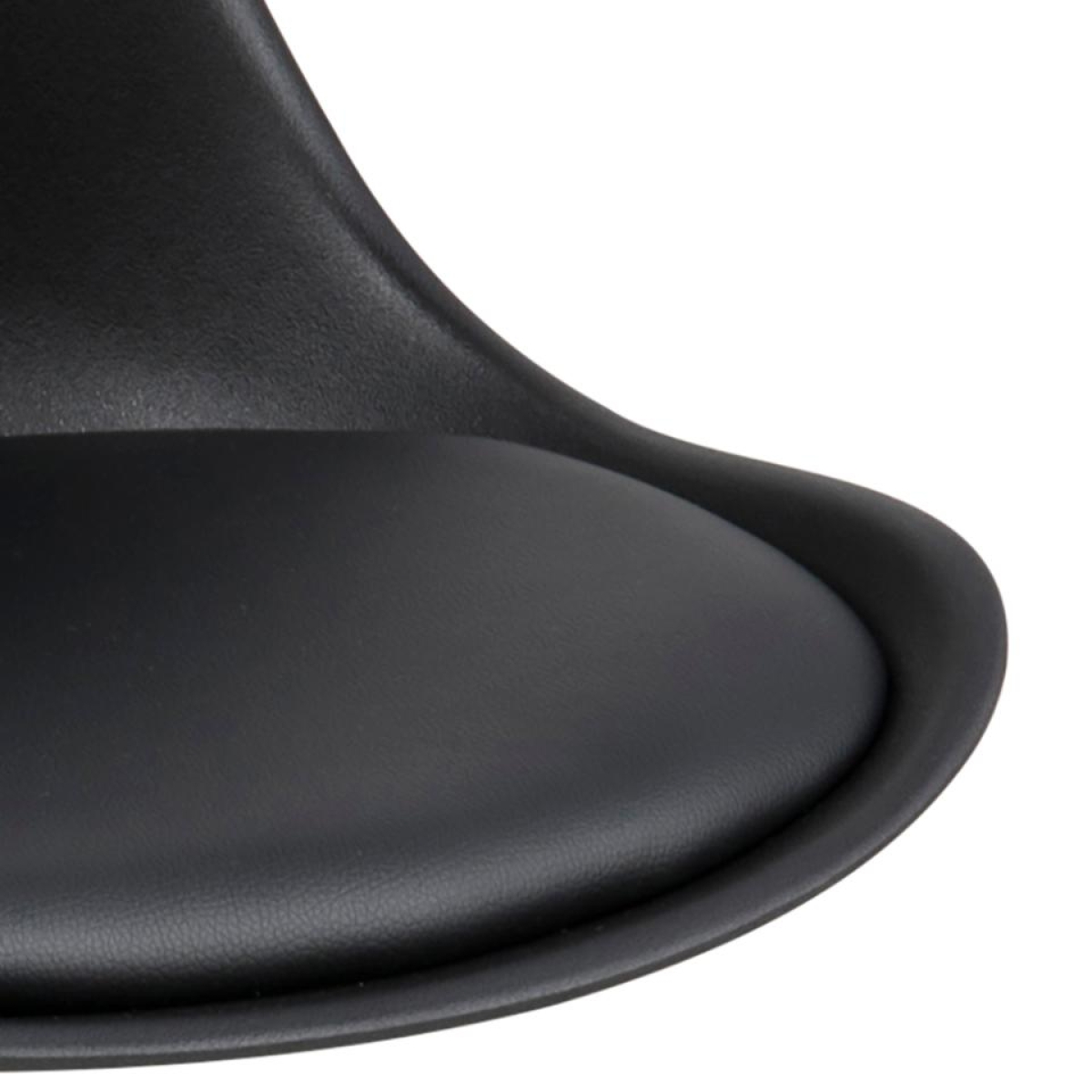 Preview: Kunstleder Stuhl POLLINA schwarz, VE4