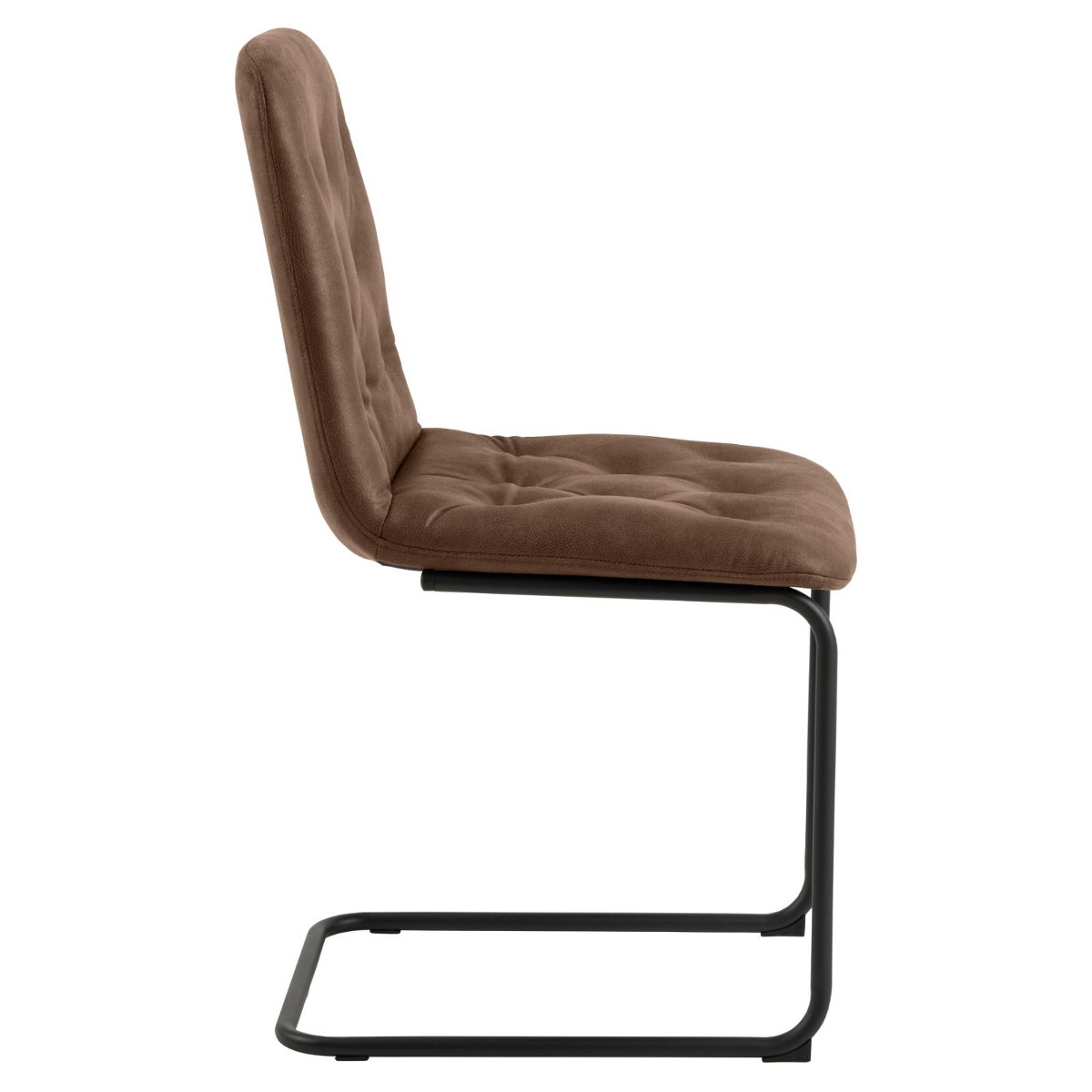 Preview: Freischwinger Stuhl RIKA Stahl matt schwarz, VE4