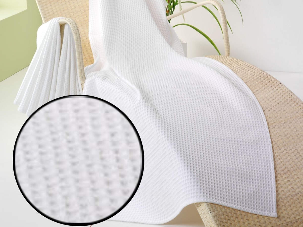 Waffelpiqué Wellness Saunatuch 90x180cm 100% Baumwolle