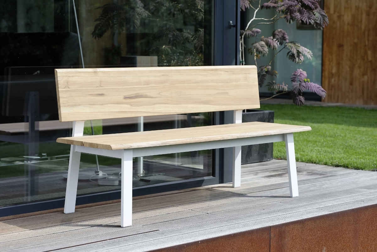 STERN® Bank SAM Aluminium mit Teak Sitz- und Rückenfläche