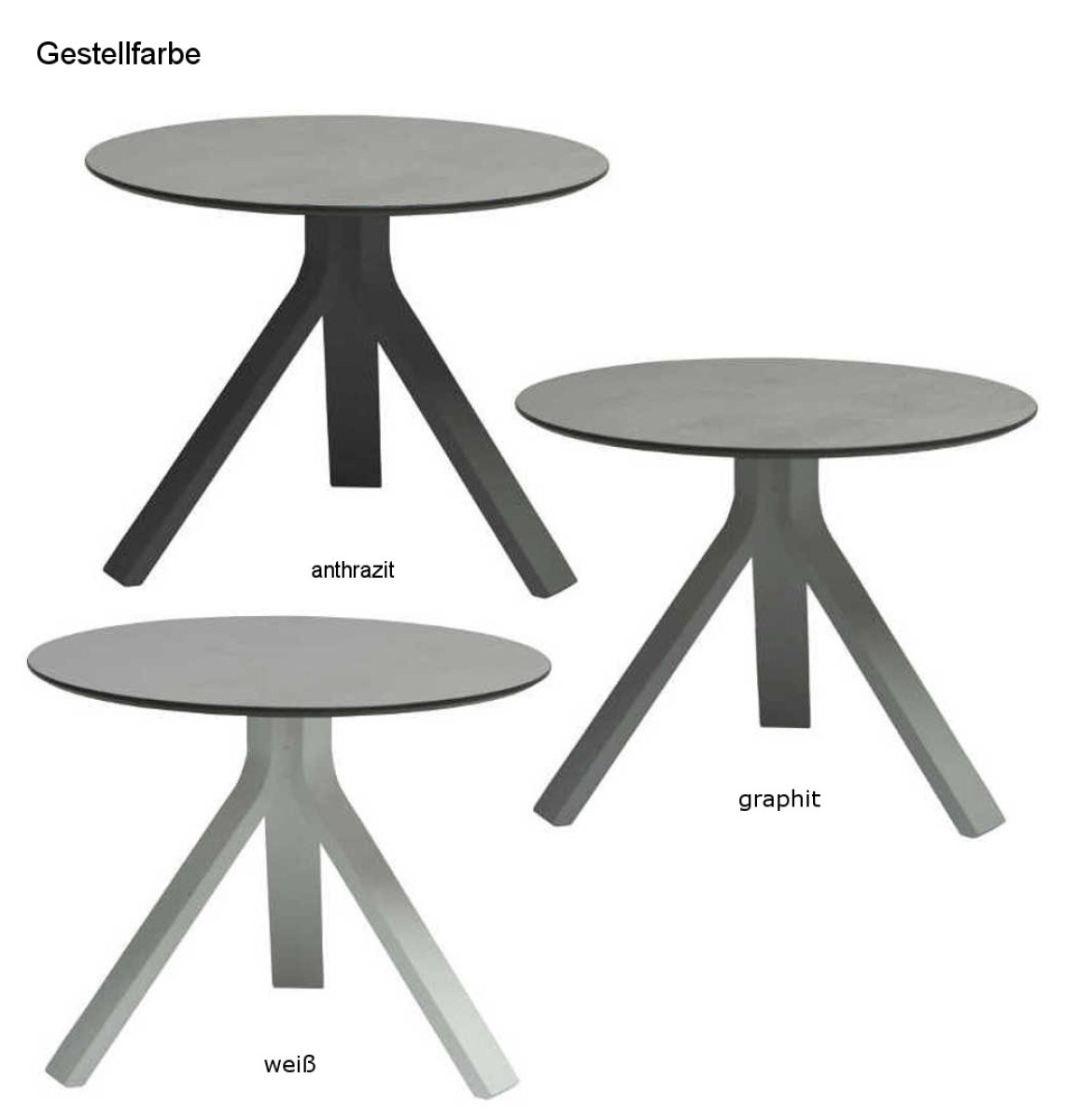 Preview: STERN® Beistelltisch FREDDIE Ø 55 Ø 60 Ø 65 cm