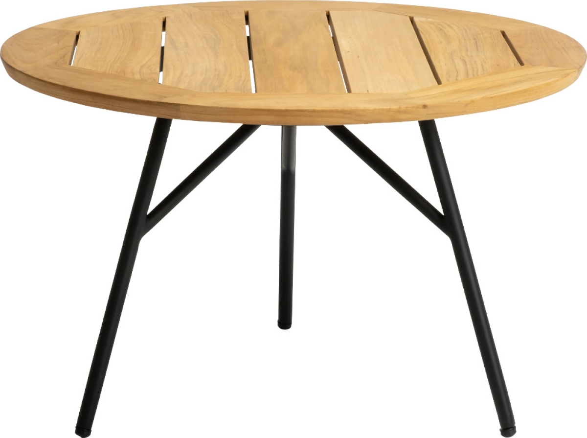 Preview: STERN® Beistelltisch FRIDA Aluminium Teak, Ø55 oder Ø65cm