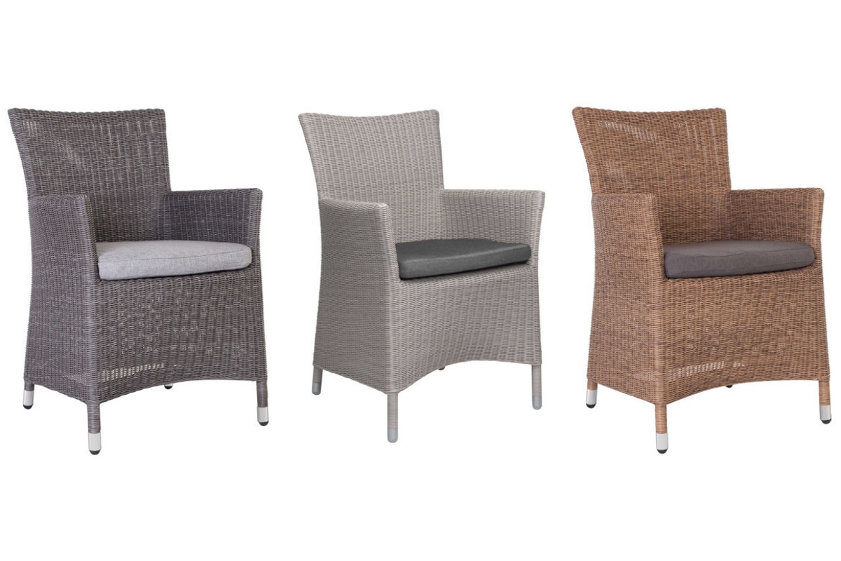 STERN® Terrassenstuhl SORTINO Dining Sessel mit Armlehne & Sitzkissen