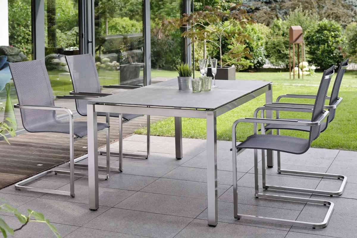 Preview: STERN® Tischgestell CLASSIC Edelstahl Vierkant 6 Größen