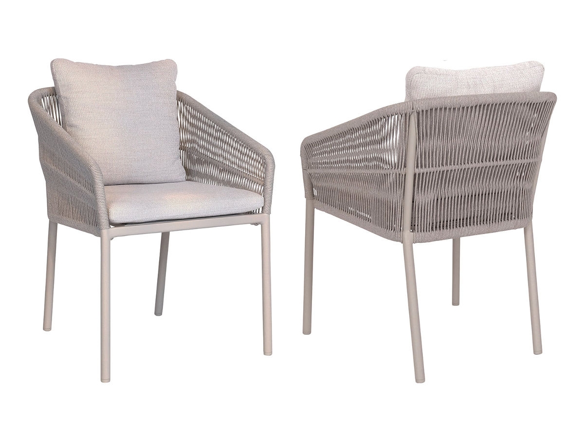 STERN® Dining Stapelsessel JELLA - greige mit Kissen in 6 Farben