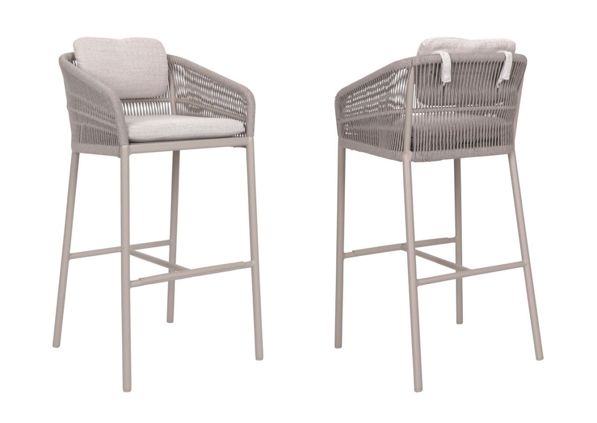 Preview: STERN® Barhocker JELLA Kordel-Optik mit Kissen