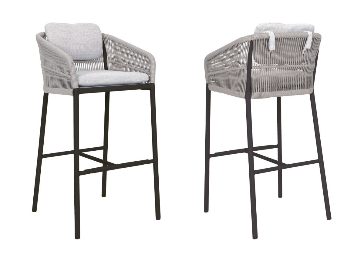 Preview: STERN® Barhocker JELLA Kordel-Optik mit Kissen
