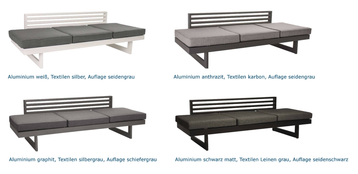 Preview: STERN® NEW HOLLY Lounge Liege mit Auflage