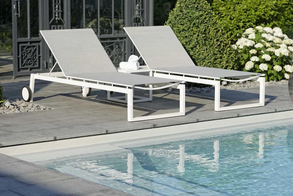 Preview: STERN® Rollenliege ROBIN Aluminium stapelbar
