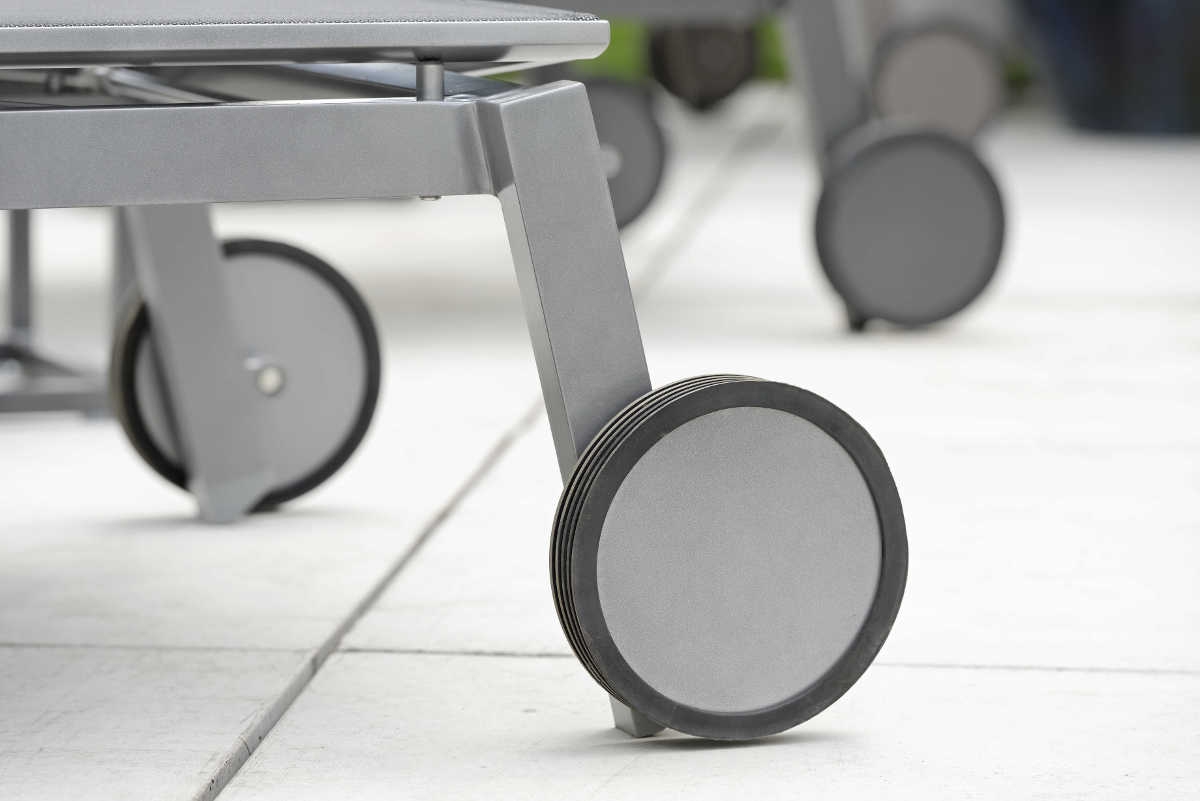 Preview: STERN® Rollenliege ROBIN Aluminium stapelbar