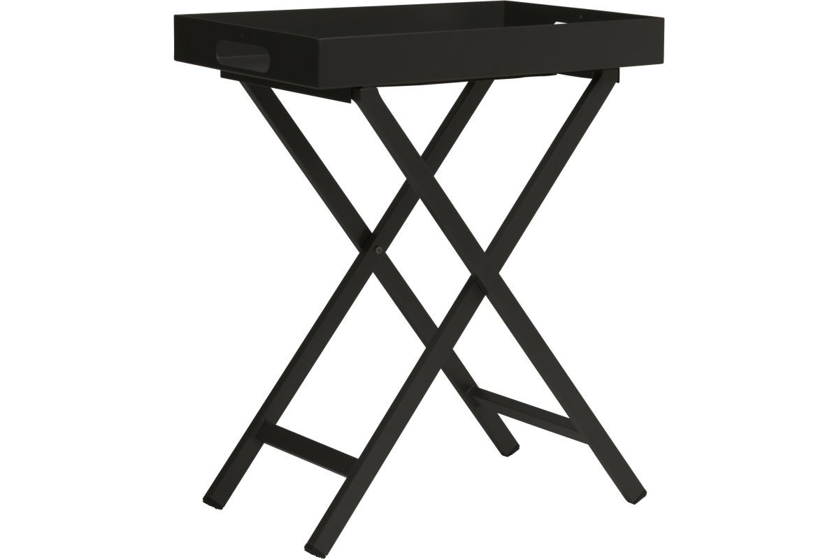 STERN® Tabletttisch 60x40x75 cm Aluminium schwarz matt