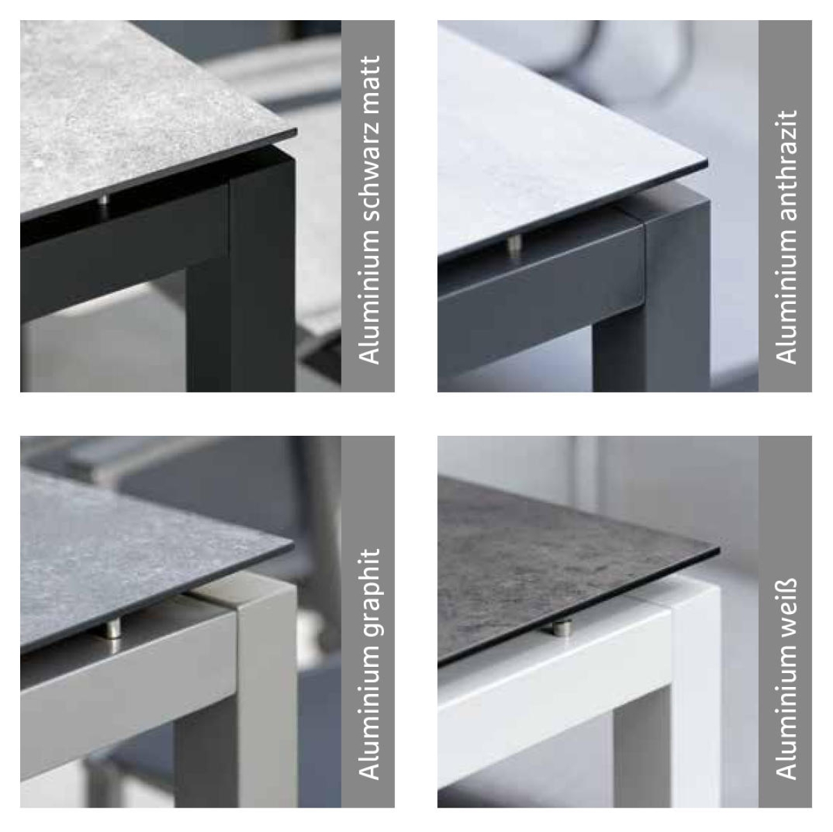 Preview: STERN® Aluminium Tischgestell CLASSIC 6 Größen 4 Farben