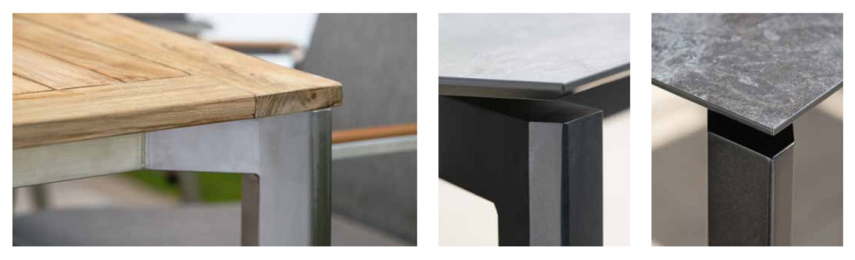 Preview: STERN® Aluminium Tischgestell PENTA 4 Größen 5 Farben