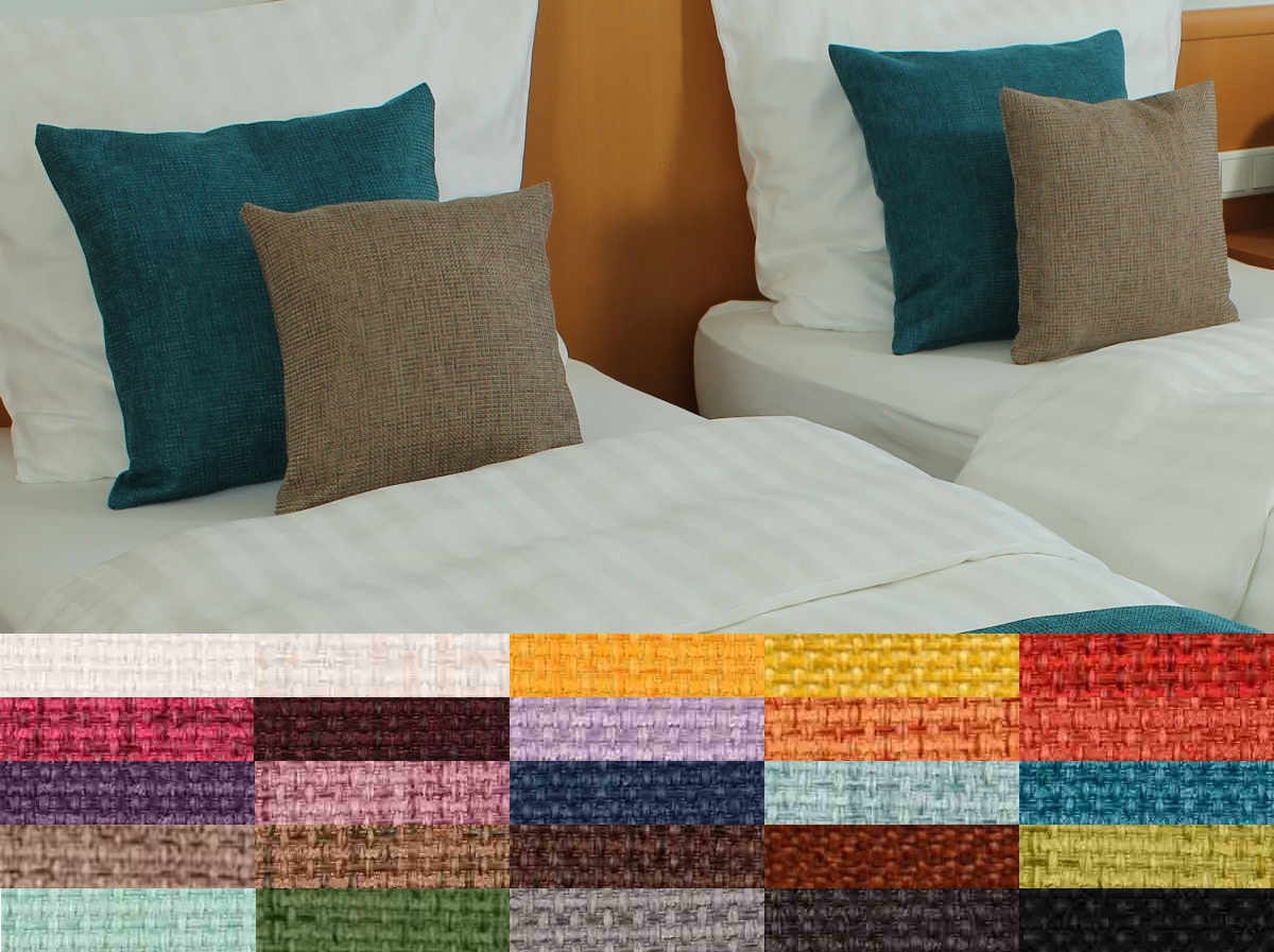 Kissenhülle DALLAS 470g 40x40cm 50x50cm 25 Farben mit Reißverschluss