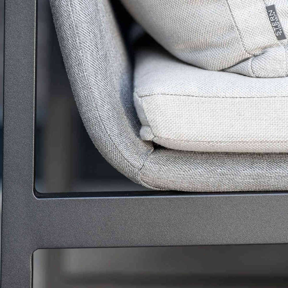 Preview: STERN® Lounge Eckelement TAMMO Aluminium schwarz matt