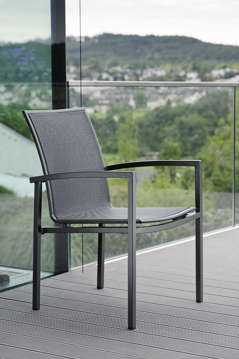 STERN® Terrassenstuhl SKELBY Dining Stapelsessel mit Armlehne