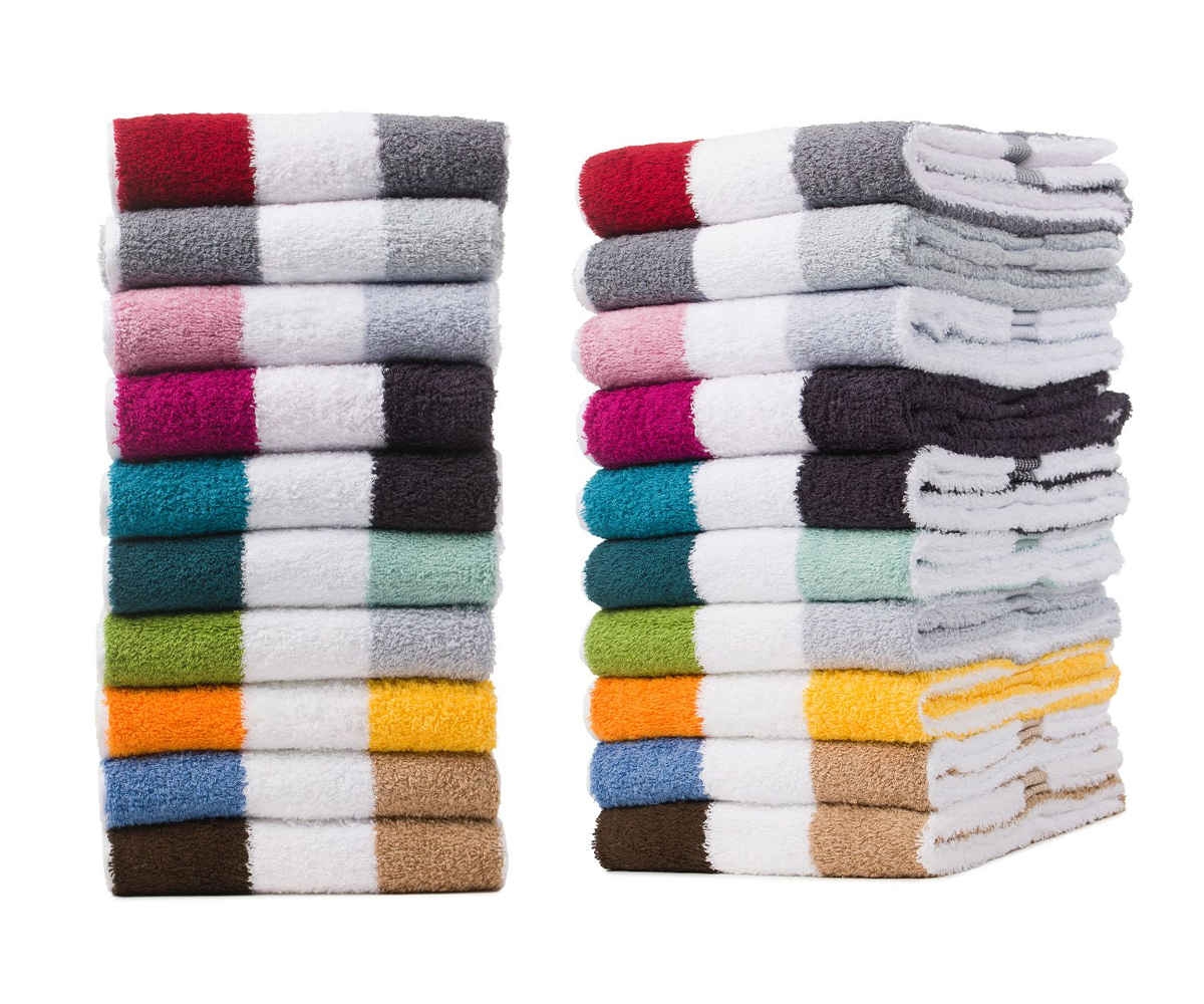 Walkfrottier NEW JERSEY Streifen aus 100% Baumwolle