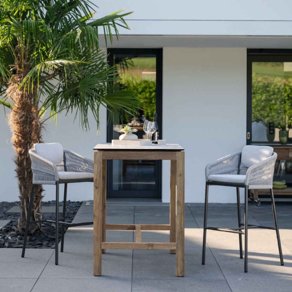 STERN® Bartischgestell THEO Old Teak für Tischplatte 130x80cm